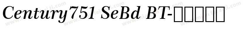 Century751 SeBd BT字体转换